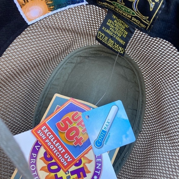 Men's NWT DPC Green Solarweave Mesh Hat XL String Safari UPF50 Beach Hiking Sun - Picture 6 of 12